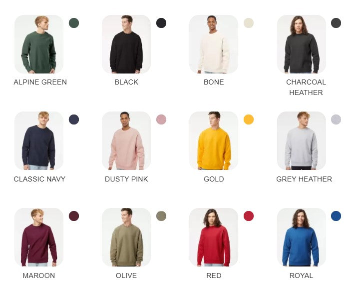 Custom Independent Trading Co Heavyweight Unisex Sweatshirt (IND5000C)