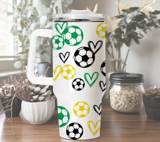 40oz Soccer Tumbler